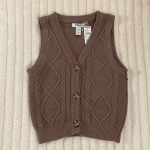 RSQ Brown button up vest size XS